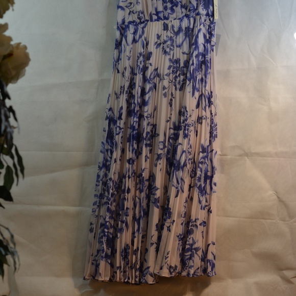 Nordstrom Long Floral Chiffon like flowing Roman Style dress. NWT SZ 14 - Picture 9 of 14